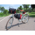 TOURBON En Plein Air Sport Vélo Canvas Pannier Rack Panier Vélo Avant Tube Poche Épaule Pack Vélo guidon sac